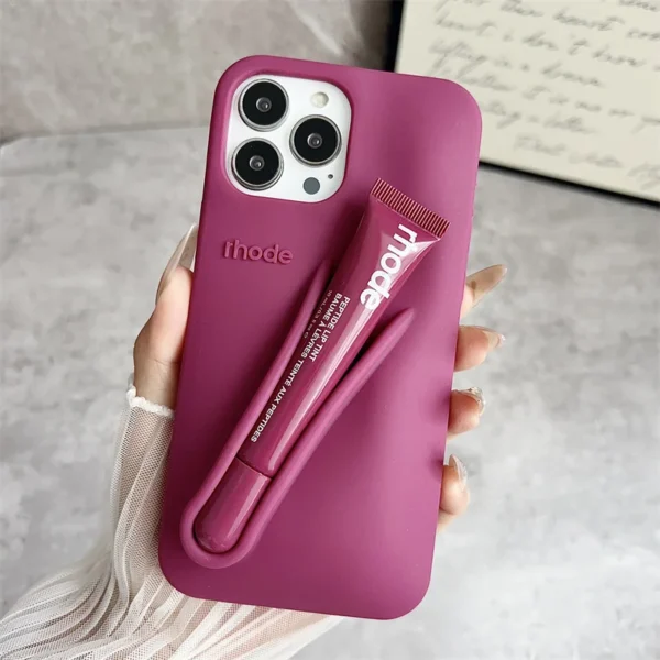 Summer Limited Edition Lemontini Lip Gloss Phone Case for IPhone 17 11 12 13 14 15 16 Pro Max Plus Lipstick Holder Back Cover - Image 13