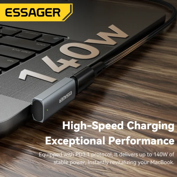Essager Type-C Female to Magsafe 3 Converter 140W USB-C Magnetic Adapter Connector Laptop PD Charging Plug For MacBook Air/Pro - Image 4