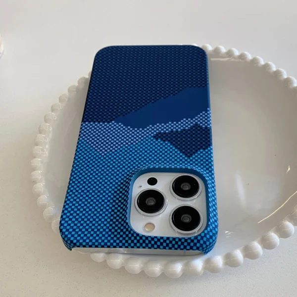 Business Carbon Fiber Pattern Case for iPhone 16 15 14 Plus 13 12 11 Pro Max Shockproof Hard Plastic Retro Frameless Armor Cover - Image 11