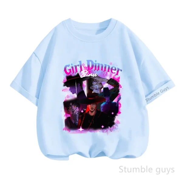 Kpop Demon Hunters Casual Fashion Kids Short Sleeve Summer Boys Girls T-Shirt Anime Clothes - Image 13
