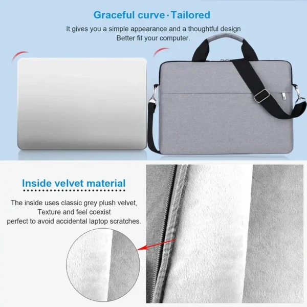 Laptop Bag Sleeve Case Shoulder HandBag Notebook Pouch Briefcases 133 14 156 inch For Lenovo HP Huawei Asus Dell Samsung - Image 5