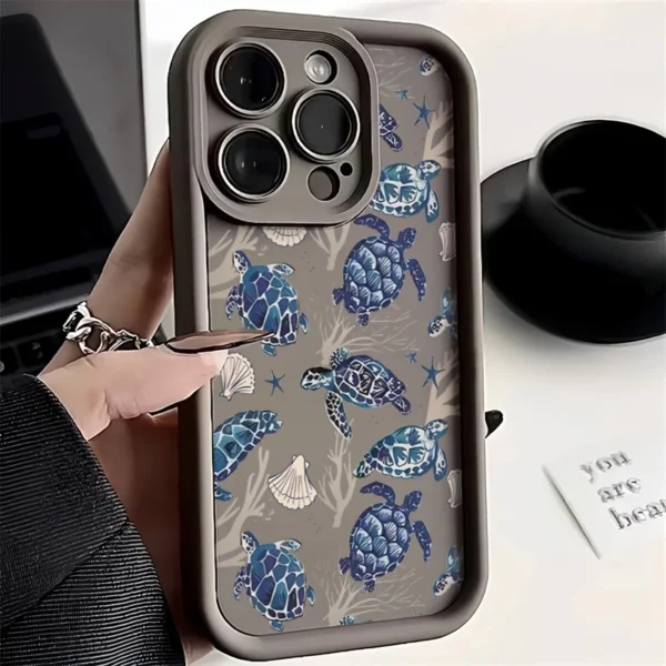 Turtle Colorful Painting Phone Case for Samsung S25 S23 S22 Ultra S24 FE Galaxy A16 A54 A15 A33 A35 A53 A55 A32 A52 Soft Cover - Image 12