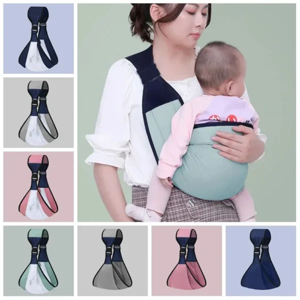 Newborn Front Holding Baby Wrap Carrier Cotton Mesh Infant Backpacks Horizontal Holding Type Infant Kangaroo Bag
