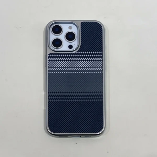 Luxury Plating Carbon Fiber Phone Case For iPhone 16 E 15 14 13 12 11 Pro Max Plus Business Electroplated Shockproof Armor Cover - Image 7