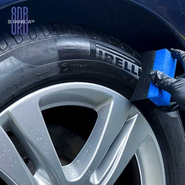 Black Wet Look Tire Shine Dressing -Automotive Clear Coat Tire Dressing Spray for Glossy Wet Tire Look, Vinyl & Plastic, with UV - Image 5