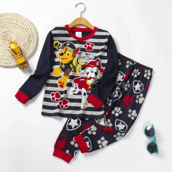 PAW Patrol  Spring Autumn Long Sleeve Baby Boys Clothing Sets Children's Pajamas Girls Cartoon Sleepwear Set Home Clothes 2pcs - Image 3