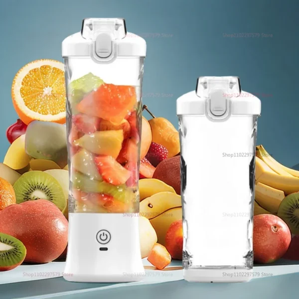 Portable Mixer Machine Electric Juicer 600ML Fruit Mixer 2000mAh USB Rechargeable Smoothie Mini Blender Multifunction Juicer - Image 3