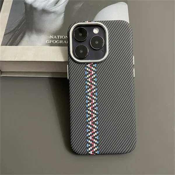 Luxury Magnetic Carbon Fiber Pattern for Magsafe Case for iPhone 16 15 14 Plus 13 12 11 Pro Max Shockproof PC Armor Hard Cover - Image 8