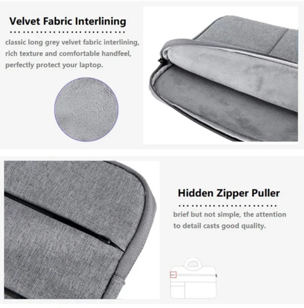 Water-resistant Universal Laptop Bag Sleeve 11 12 13 14 15 15.6 inch Notebook for Macbook Computer Handbag Briefcase Travel Bag - Image 3