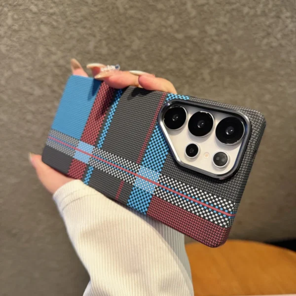 Mountain Carbon Fiber Kevlar Pattern Plastic Case For Samsung S25 S24 S23 Ultra Plus For Magsafe Magnetic Wireless Charge Cover - Image 15