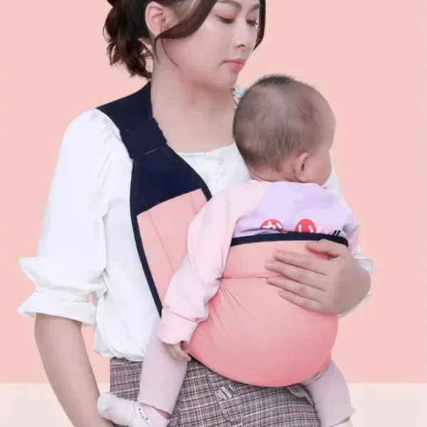 Newborn Front Holding Baby Wrap Carrier Cotton Mesh Infant Backpacks Horizontal Holding Type Infant Kangaroo Bag - Image 2