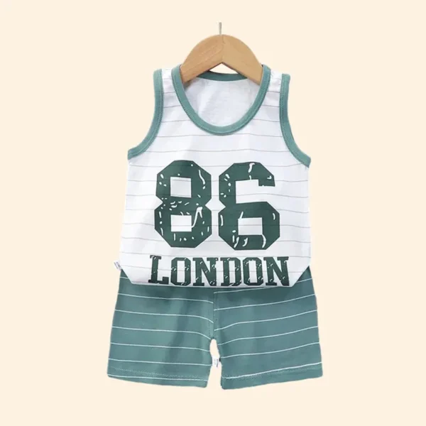Children Sets Kids Clothes Boys Girls Vest Suit  Summer Children's Clothing baby Cotton T-Shirts Shorts Tank Top Sleeveless - Image 3