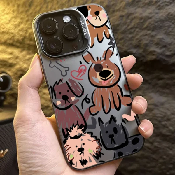 Colorful Silvery Graffiti Dog Phone Case for Xiaomi Redmi Note 13 Pro Plus 5G 12S 11S 10S 10 11 12 Redmi 12C 13C 12 4G Cover