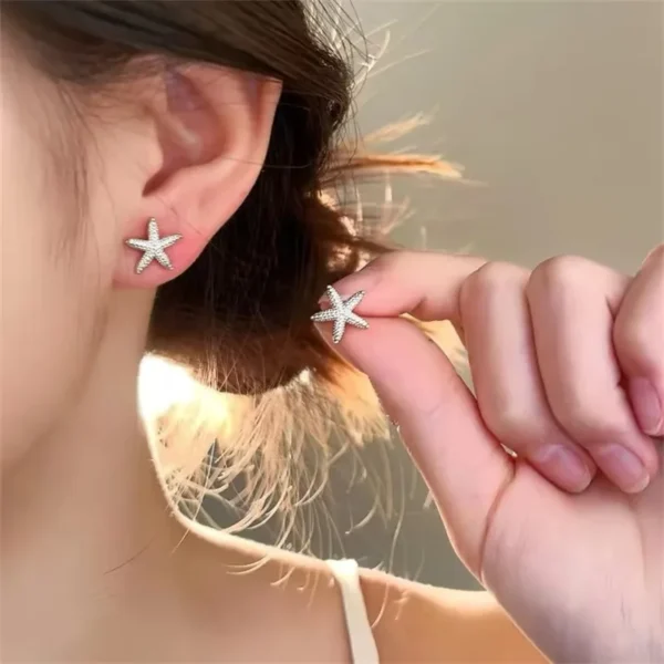 Punk Metal Starfish Stud Earrings For Women Fashion Gold Color Star Geometric Temperament Earrings Summer Jewelry Gift - Image 7