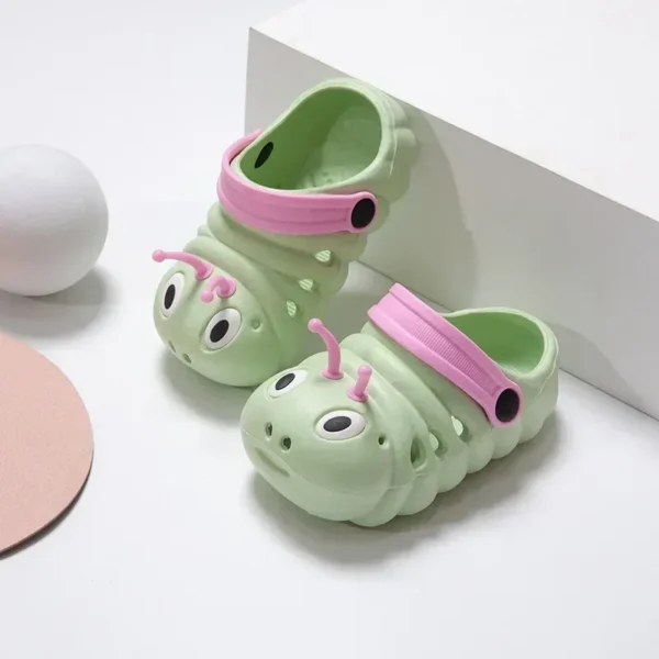 2024 Children Garden Shoes Cute Cartoon Caterpillar Beach Sandals Babies Summer Slippers High Quality Kids Slippers Flip Shoes - Image 9