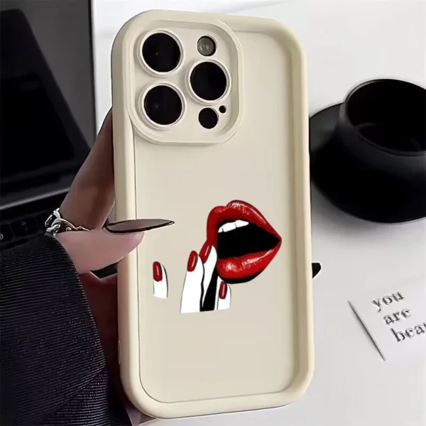 Phone Case For Xiaomi Poco F5 X5 X3 X6 Pro 5G Mi 14 13 12 12T 13T Pro 11 Lite 5G NE Sexy Girl Red Lips Matte Soft Silicone Cover - Image 11