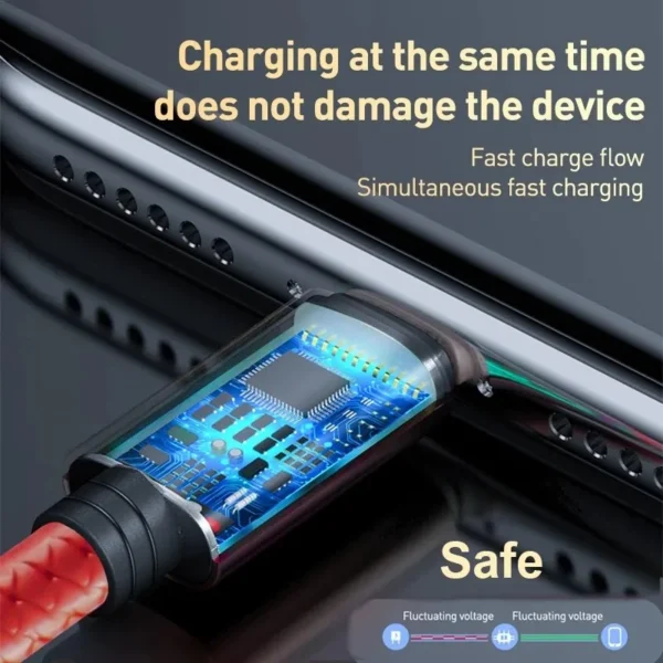 3 in 1 SuperCharging Cable Type-C Phone Fast Charger Cord Micro USB Data Wire For iPhone 14 13 12 Pro Samsung Xiaomi Huawei - Image 4