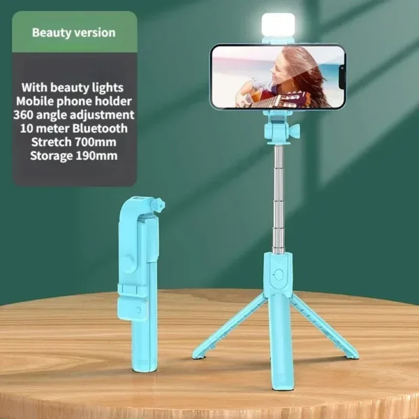 Selfie Stick Wireless Tripod Stand with Light Bluetooth Remote Extendable Tripod for iPhone Mobile Phone Tiktok Live Streaming - Image 11