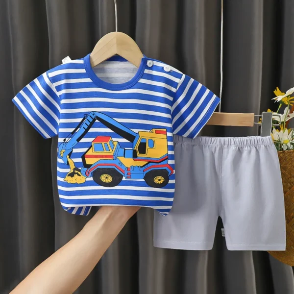 2PCS Children's Sets mother Kids Clothes Boys Girl T-shirt Shorts Summer Cotton Short sleeve Baby Children Clothing Toddler Suit - Image 9