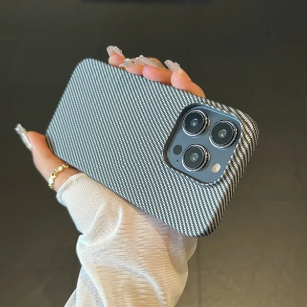 Luxury Carbon Fiber Plastic Ultra Thin Armor Case For iPhone 16 15 14 13 12 11 Pro Max Plus Shockproof Protective Hard Cool Capa - Image 9