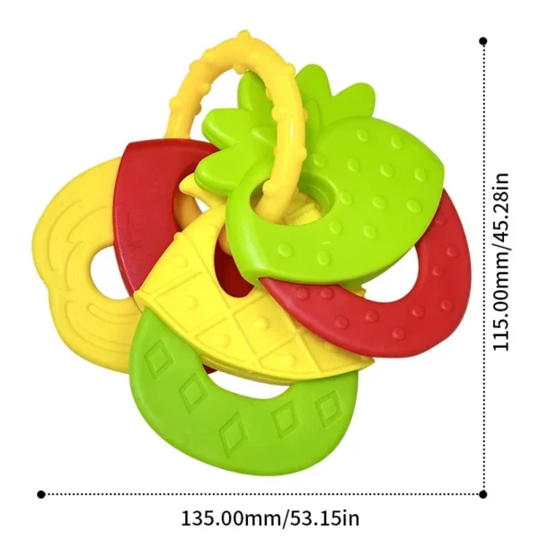 Silicone Teethers for Baby Things Newborn Chews Food Grade Teethers Training Bed Toy Baby Fruit Item Feeding Infant Rattle - Image 7