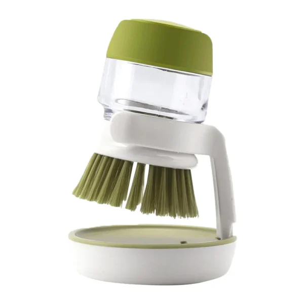 Kitchen Scrub Brush Multifunctional Press Cleaning Brush with Soap Dispenser Dish Scrubber Washing Up Brush for Sink Pots Pans - Image 8