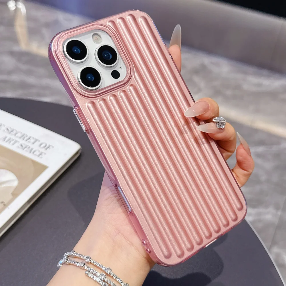 Luxury Vertical Stripe Bumper Case for iPhone 17 Air 16 16E 15 14 Pro Max Plus 13 12 11 SE4 Shockproof TPU Frosted Phone Cover 11 Luxury Vertical Stripe Bumper Case for iPhone 17 Air 16 16E 15 14 Pro Max Plus 13 12 11 SE4 Shockproof TPU Frosted Phone Cover - Image 11