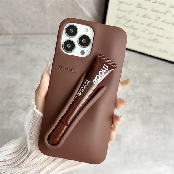 Summer Limited Edition Lemontini Lip Gloss Phone Case for IPhone 17 11 12 13 14 15 16 Pro Max Plus Lipstick Holder Back Cover - Image 10