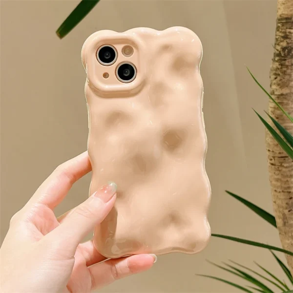 Ins Fashion 3D Wave Shape Cute Soft Phone Case For iPhone 16 15 Plus 14 13 12 Pro Max 11 Plain Lovely Girls Shockproof Cover - Image 13