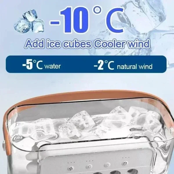 3 in 1 Summer Cooling Fan Portable Desktop Humidifier Mini USB Air Conditioner with Night Light for Home or Office - Image 5