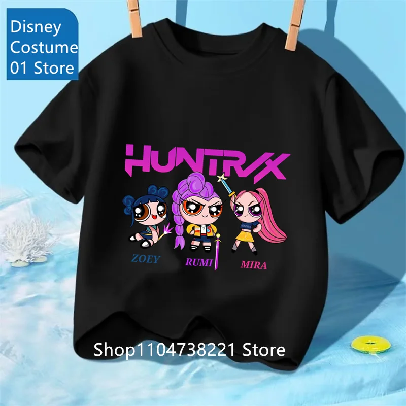 Saja Boys Tshirt Anime Kpop Demon Hunters Kids T-shirts Children's Clothing 2025 New Summer Casual Boys Girls Short Sleeve Tops 12 Saja Boys Tshirt Anime Kpop Demon Hunters Kids T-shirts Children's Clothing 2025 New Summer Casual Boys Girls Short Sleeve Tops - Image 12