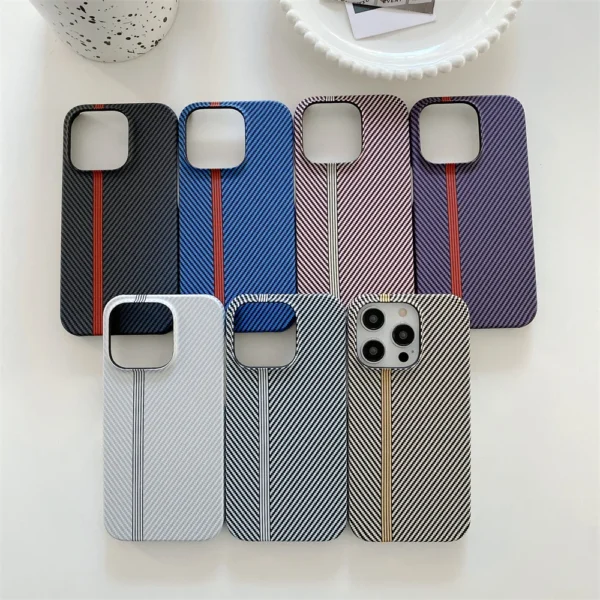 Luxury Carbon Fiber Pattern Cooling Case for iPhone 16 15 14 Plus 13 12 11 Pro Max Mini Shockproof Ultra Thin PC Shell Capa - Image 6