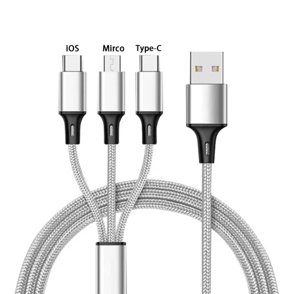 3 in 1 SuperCharging Cable Type-C Phone Fast Charger Cord Micro USB Data Wire For iPhone 14 13 12 Pro Samsung Xiaomi Huawei - Image 7