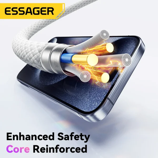 Essager 60W USB Type C to Type C Cable For iphone 16 15 14 Pro Xiaomi Huawei Fast Charging USB C Cable For Samsung Fast Cable - Image 5
