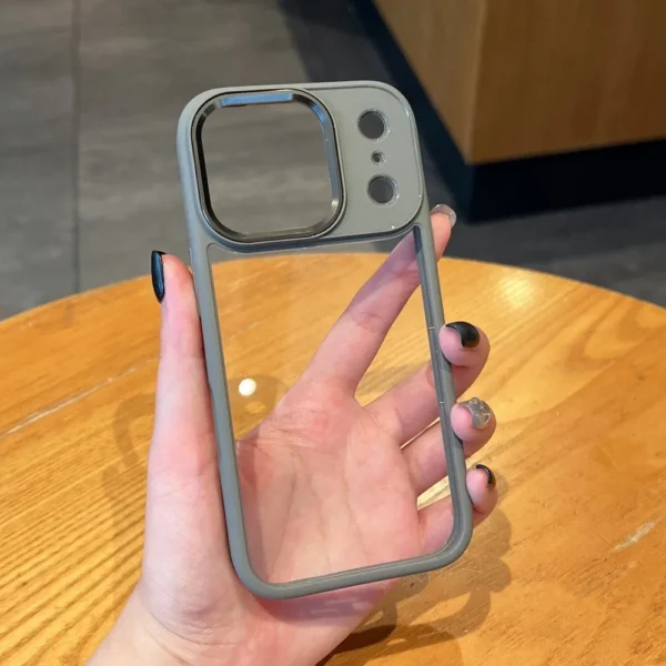 Transparent Rugged Defender Phone Case For iPhone 17 Air 16 15 14 13 12 Pro Max Mini 11 Luxury Hard Acrylic Metal Camera Cover - Image 5