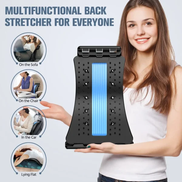 Back Stretcher for Back Pain Relief, Multi-Level Back Cracker Board, Lower and Upper Back Support for Herniated Disc - Image 6