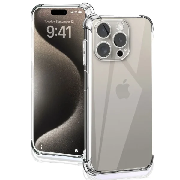 For iPhone 16 Pro Case Silicone Soft Clear Shockproof Airbag TPU Cover For iPhone 16 Plus Phone Case For iPhone 16 Pro Max Funda