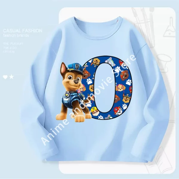 Paws Patrols Chases Child Long Sleeve Boys T-shirt Children Casual Clothing Cartoon Cute Printed Sweatshirt Anime New Kids Gifts - Image 7