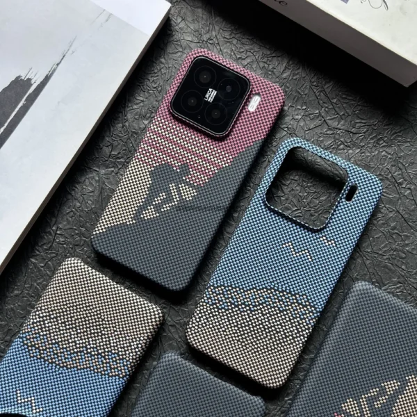 Carbon Fibre Pattern Climber Frameless Case for Xiaomi 15 15S 14 13 Pro 15Pro Ultra MI15 Ultra Thin Skin Texture Weaving Cover - Image 2