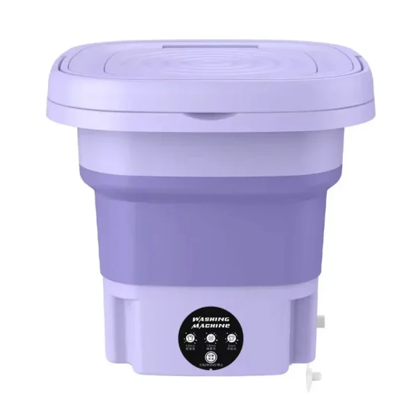 Portable washing machine 8L small foldable spin dryer mini laundry for socks underwear home shop lightweight and efficient - Image 8