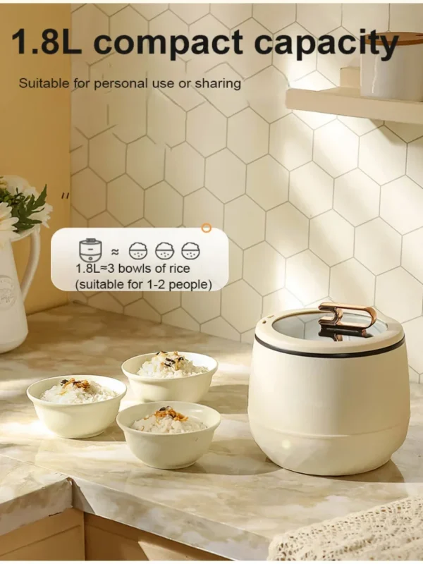 Multifunctional Electric Rice Pot Small Mini Rice Cooker Office Household Claypot Portable Non-stick Cooking Electric Cooker - Image 5