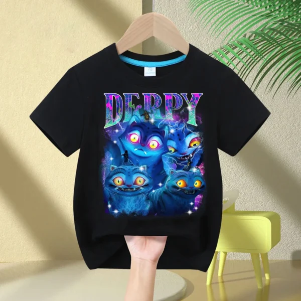 Kids T-Shirt KPop Demon Hunter Cotton Fashion Casual Top 2025 Movie Crew Neck Cartoon Girls Boys T-Shirt Casual Girls Clothing - Image 3