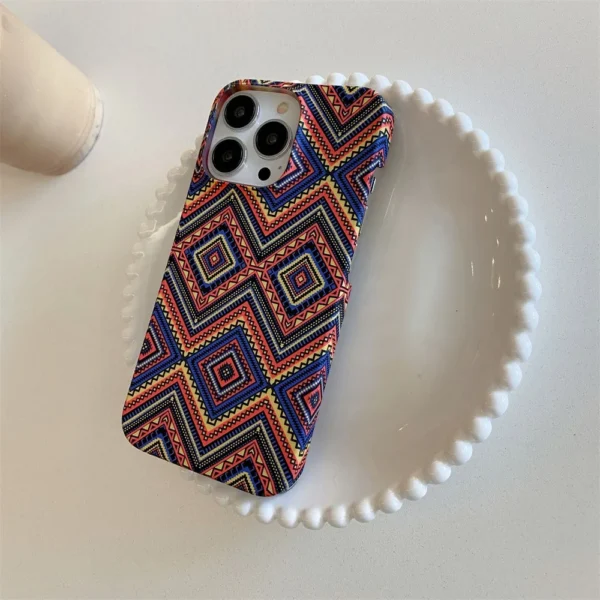 Business Carbon Fiber Pattern Case for iPhone 16 15 14 Plus 13 12 11 Pro Max Shockproof Hard Plastic Retro Frameless Armor Cover - Image 4
