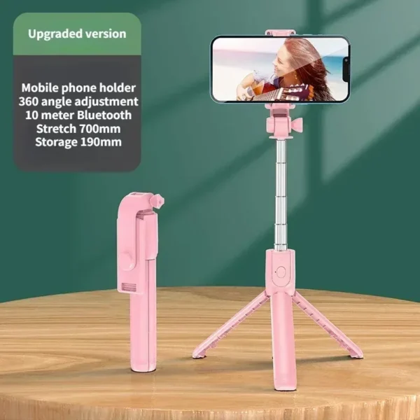 Selfie Stick Wireless Tripod Stand with Light Bluetooth Remote Extendable Tripod for iPhone Mobile Phone Tiktok Live Streaming - Image 8