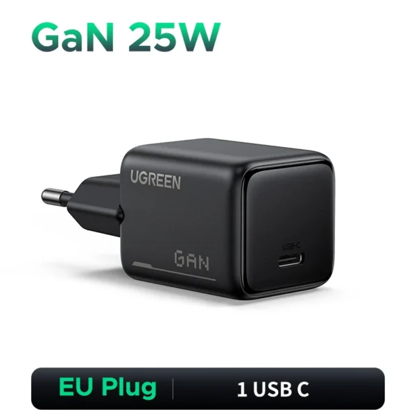 【EU Plug】UGREEN 45W/30W/25W/20W GaN Charger PD3.0 PPS QC3.0 USB C Fast Charger For iPhone 16 15 14 Pro Max Samsung S25 iPad Air - Image 7