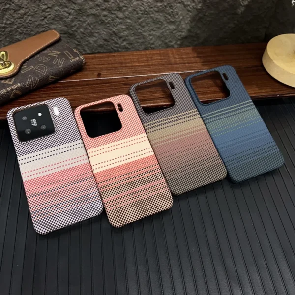 Carbon Fibre Splicing Colors Phone Case For Xiaomi 15 Pro 15Pro Ultra MI15 Luxury Magnetic Frameless Business Shockproof Cover - Image 4
