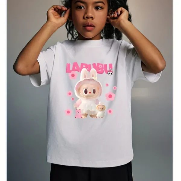 Trendy Letter Print Short Sleeve round Neck Kids T-Shirt Cotton Summer New Arrival Children Clothing for Boys - Image 4