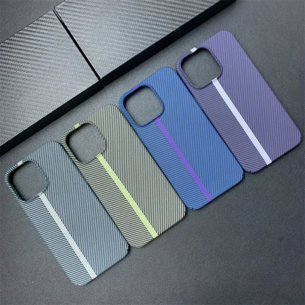 Luxury Carbon Fiber Plastic Ultra Thin Armor Case For iPhone 16 15 14 13 12 11 Pro Max Plus Shockproof Protective Hard Cool Capa - Image 2
