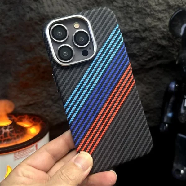 Luxury Magnetic Carbon Fiber Pattern for Magsafe Case for iPhone 16 15 14 Plus 13 12 11 Pro Max Shockproof PC Armor Hard Cover