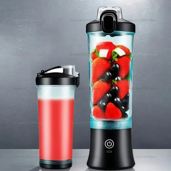 Portable Mixer Machine Electric Juicer 600ML Fruit Mixer 2000mAh USB Rechargeable Smoothie Mini Blender Multifunction Juicer - Image 4